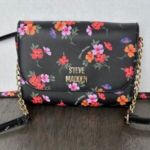 Steve Madden Black Floral Crossbody Bag